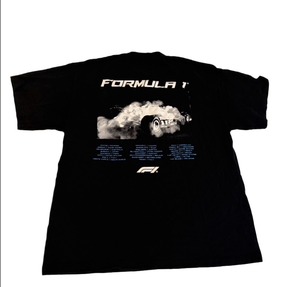 Formula 1 F1 Graphic T Shirt XL Black PacSun Racing Back Print Streetwear